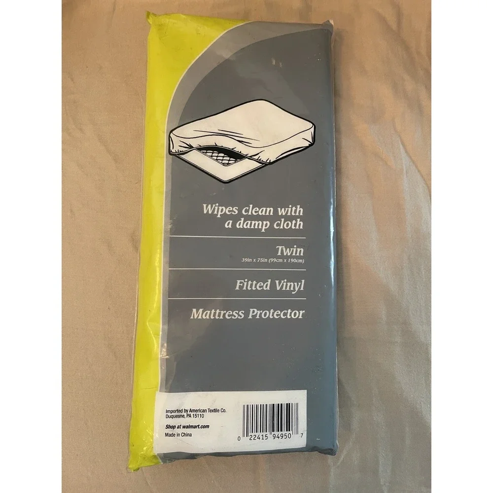 Twin Fitted Vinyl Mattress Cover 12